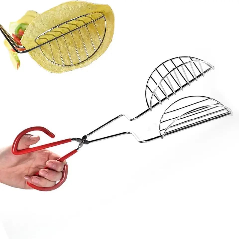 Taco Maker Press Fried Taco Shells Mold Crisp Deep Fryer L Shape Stainless Steel Taco Shell Making Tools Kitchen Gadgets