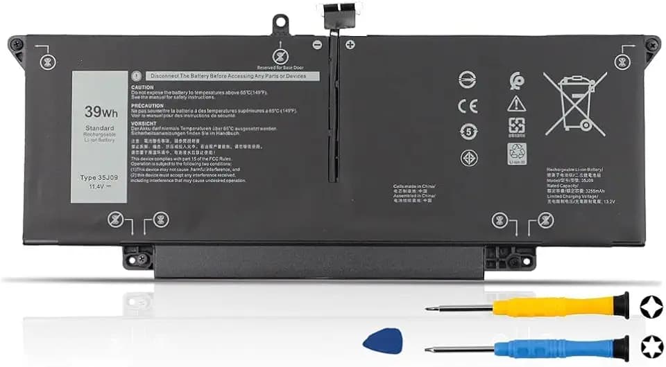 K KYUER 39Wh 35J09 Laptop Akku für Dell Latitude 7310 Latitude 7410 Chromebook Enterprise Notebook P33S P34S P34S001 P33S001 Y7HR3 4V5X2 WY9MP XMV7T 09YYF 7CXN6 K36KR T3JWC W65XD YJ9RP 7YX5Y 04V5X2