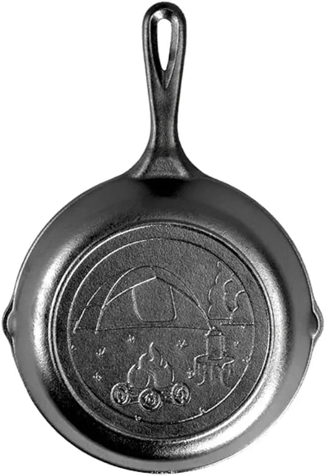 Lodge Wanderlust Series Cast Iron Tent Skillet, 8 Inches
