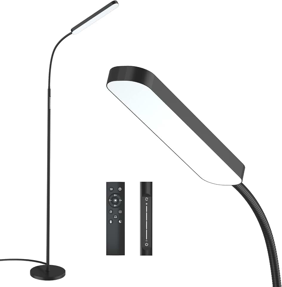 Wio-Mio Floor Lamp, 15W/1000LM Bright LED Floor Lamp with Stepless Dimming