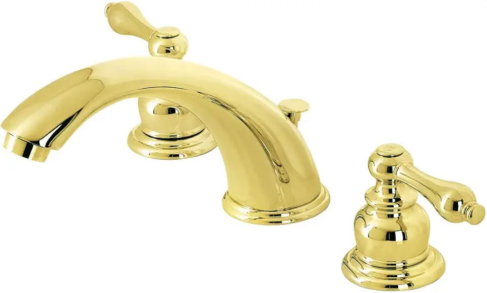 Kingston KB972ALB Widespread Bathroom Faucet, Polished Brass
