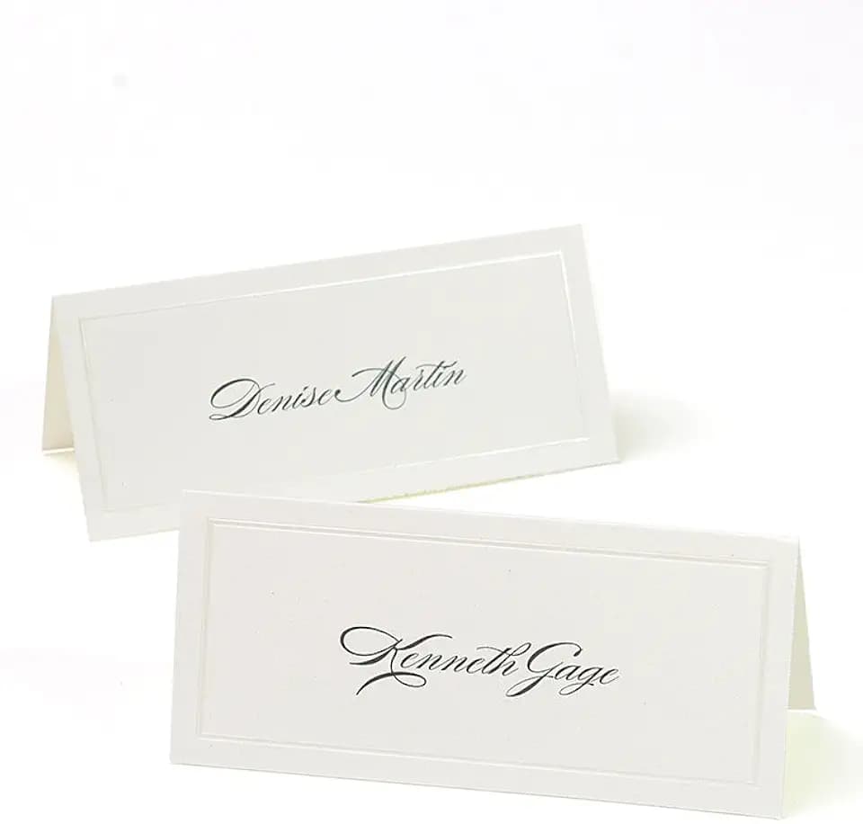 Gartner Studios Printable Place Cards, Ivory Pearl Border, 48 Count
