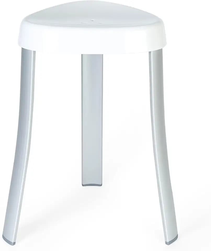 Better Living Products 70060 SPA Seat Shower Stool with Rust Proof Aluminum Legs, White,15.25" x 15.25" x 18"
