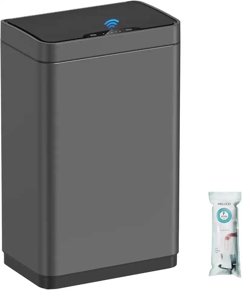 Mbillion 15 Gallon Touchless Motion Sensor Trash Can