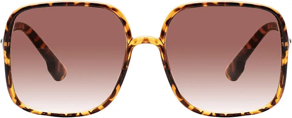 Übergroße Quadratische UV400 Lesesonnenbrille für Damen, Große Anti-UV-/Blend-Sonnenlesebrille, Damenmode-Sonnen-Leser mit Gross Rahmen