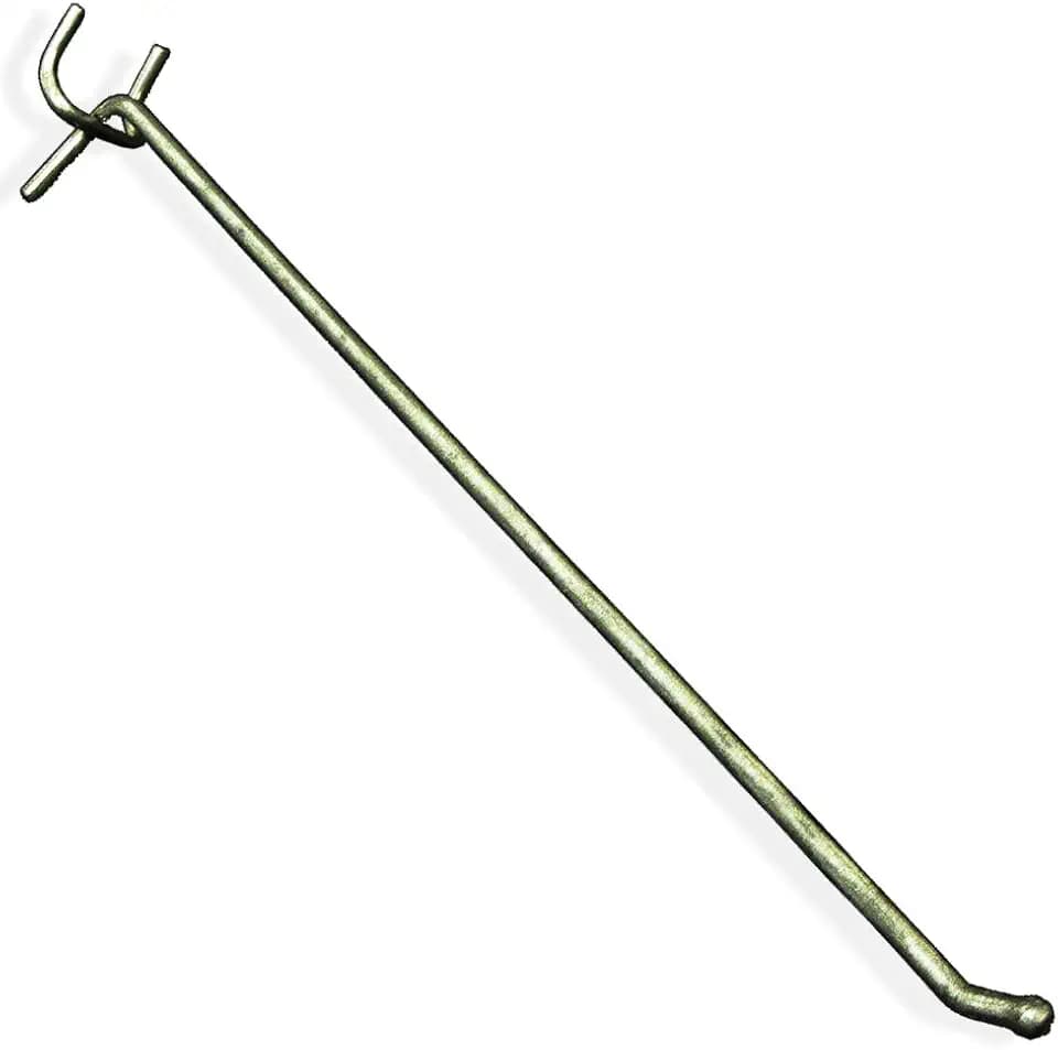 Azar 700812 All Wire Galvanized 12-Inch Metal Hook, 50 Count