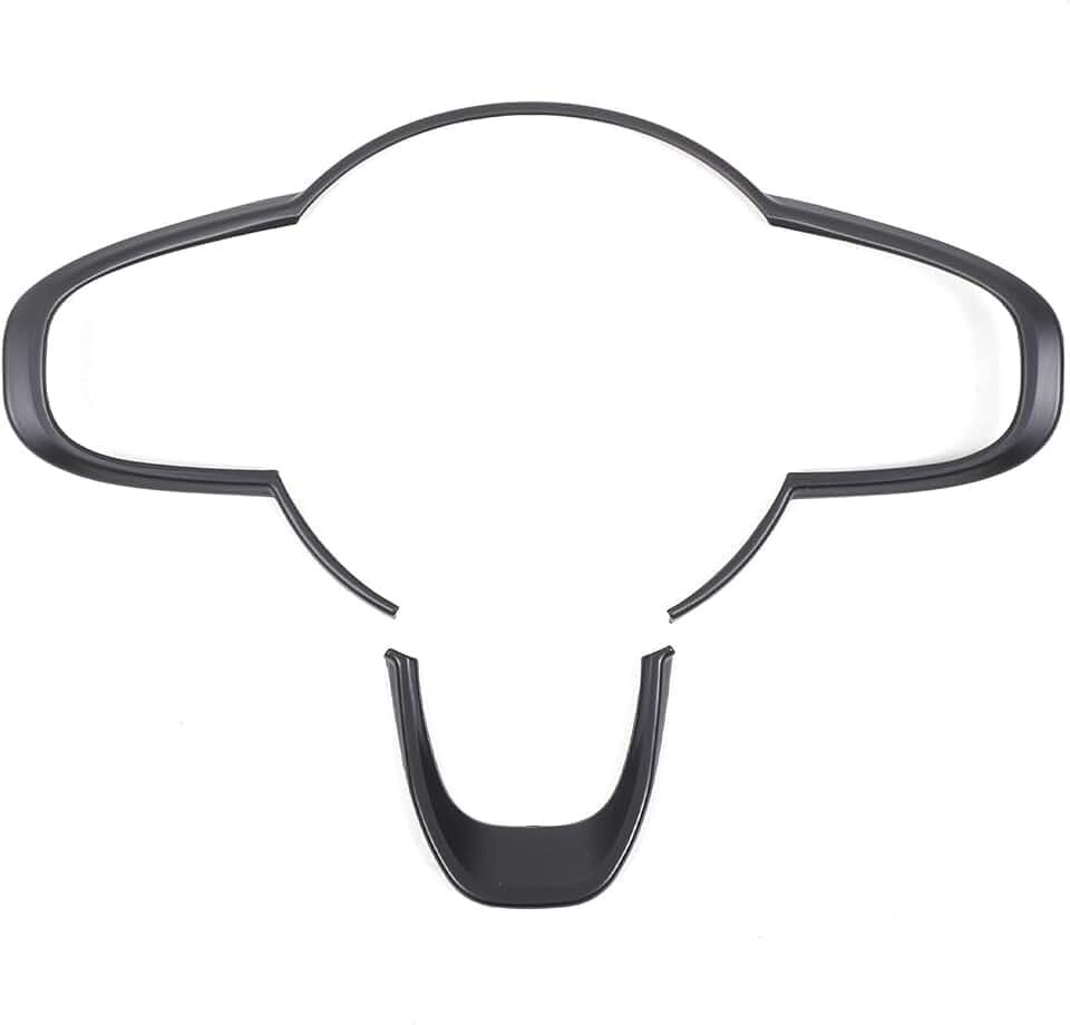 Auto Lenkrad Dekoration Trim Geeignet für F@iat 500 2016-2024,ABS Lenkradtastenrahmen für F@iat 500 Zubehör,Autozubehör Innenraum (sub schwarz)