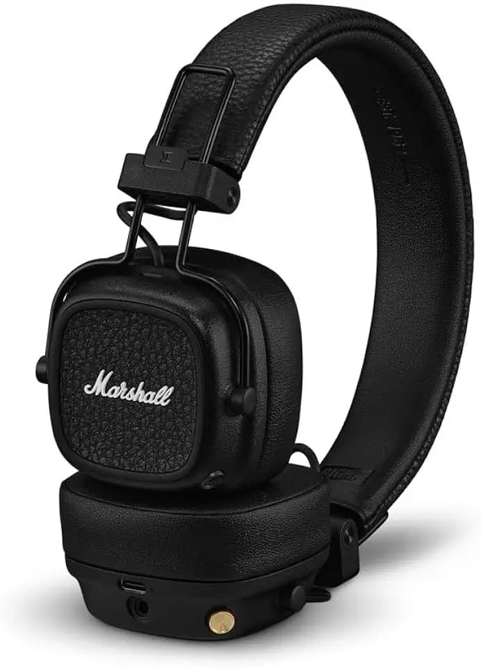 Marshall Major V Bluetooth Kopfhörer, 100 Stunden Spielzeit – Schwarz