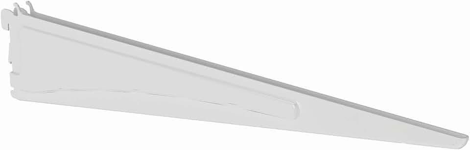 ClosetMaid 2854 ShelfTrack Locking Shelf Bracket for 16 in. Deep Wire Shelving, for Adjustable Closet Systems, 1-Pack, White