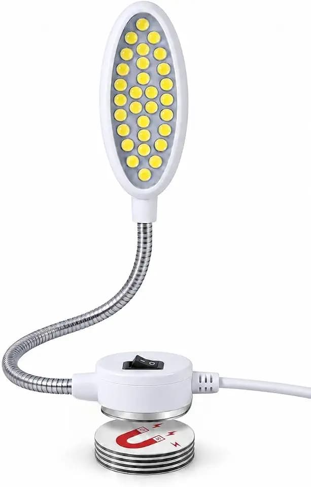 Dimmable Sewing Machine Light, 6.56ft Cord, Magnetic Base 30-LED Work Lamp