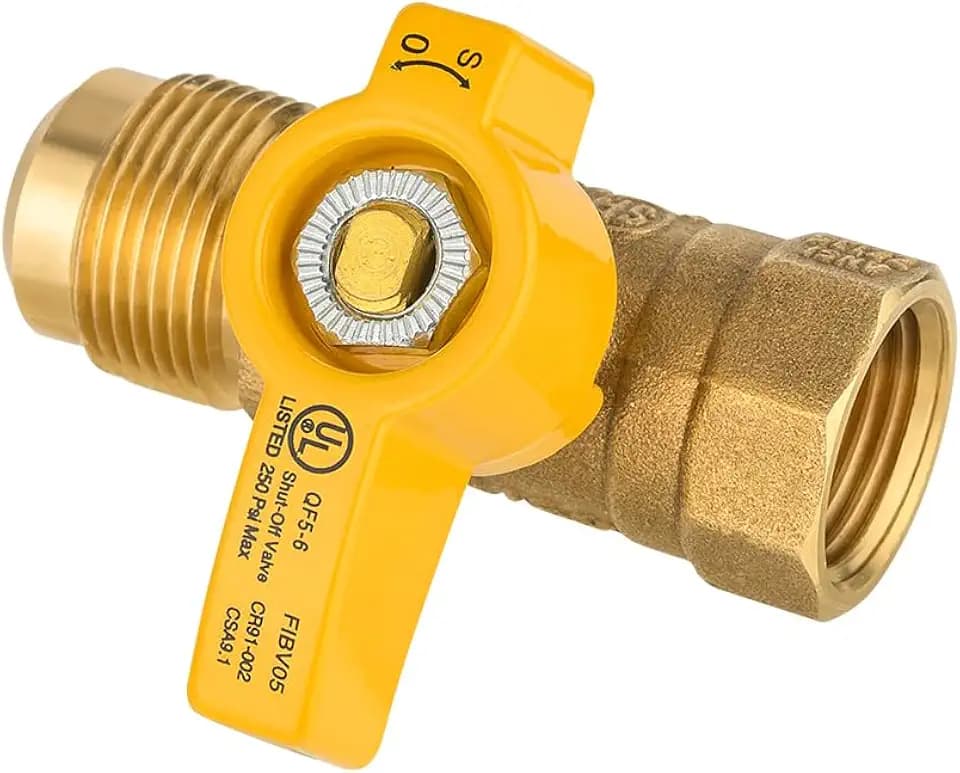 1Pcs EFIELD 1/2"FIP x1/2"OD Flare Straight Gas Brass Ball Valve(VALVE230-1)
