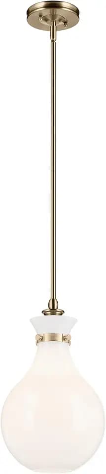 Kichler Laria Pendant Light, Opal Glass, Champagne Bronze