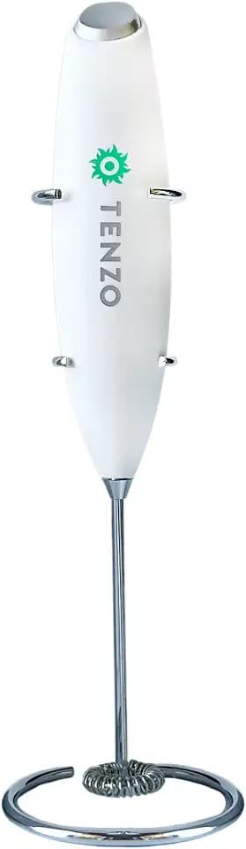 Tenzo Electric Matcha Whisk and Milk Frother (Batteries Included) - Handheld Foam Maker for Matcha Lattes, Coffee, Cappuccino, Mushroom, and Other Drinks