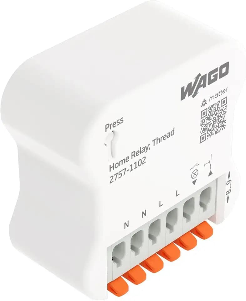 WAGO Home Relay – Matter® over Thread® (16 A) | Smartes Unterputz Funkmodul für Steckdosen