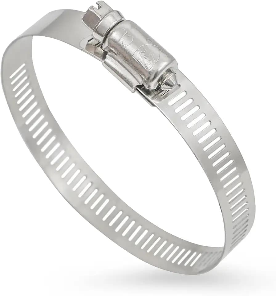 Stainless Steel Hose Clamps Adjustable 1" - 3-1/4" Worm Gear Hose Clamps 10 PCS Hose Clamp Stainless Steel Micro Size 44 SAE 44 Pipe Clamp for Automotive Mechanical Household and Plumbing Application