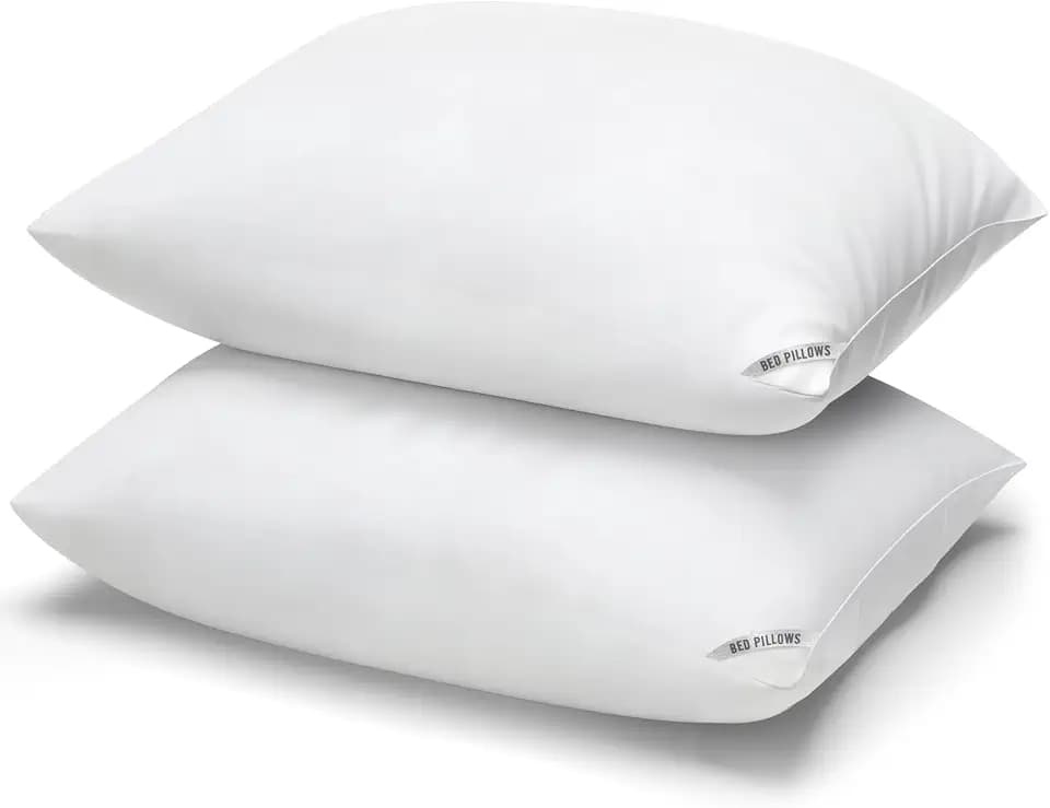 Piwaal Luxury Hotel Pillows for Sleeping 2 Pack,Bed Pillows Standard Size Set of 2,Down Alternative Filling,Pillows for Back,Stomach and Side Sleepers