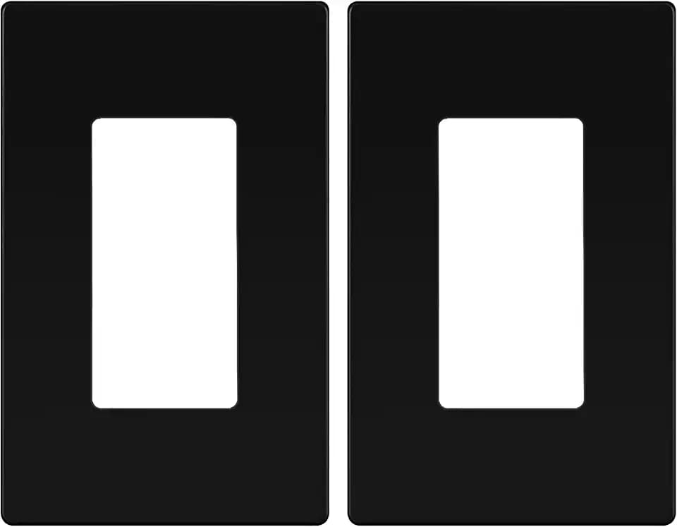 LIDER Decorator Switch Cover, Screwless Wall Plate, Mid-Size 1-Gang, 2-Pack