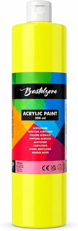 Neon-Acrylfarbe 500 ml für Erwachsene. Fluoreszierend - Neon Gelb