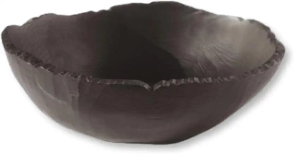 Steelite Resin Display Serving Bowl, Kenny Mack Jagged Edge Uneven 10.5" Buffet Table Presentation Salad Pasta Sides Food Server, Commercial Foodservice Restaurant Hotel Use, 2.25 Qt, Expresso Brown