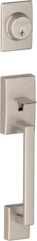 Schlage F58 CEN 619 Century Exterior Handleset with Deadbolt, Satin Nickel (Exterior Half Only)