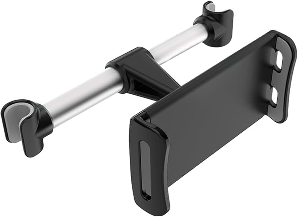 Tablet Halterung Auto Kopfstütze KFZ Halterung Universal Tablet Halter für iPad/iPhone/Samsung Galaxy Tabs/Kindle Fire HD/Nintendo Switch, für 4,4-11 Zoll Geräte, Silber & Schwarz