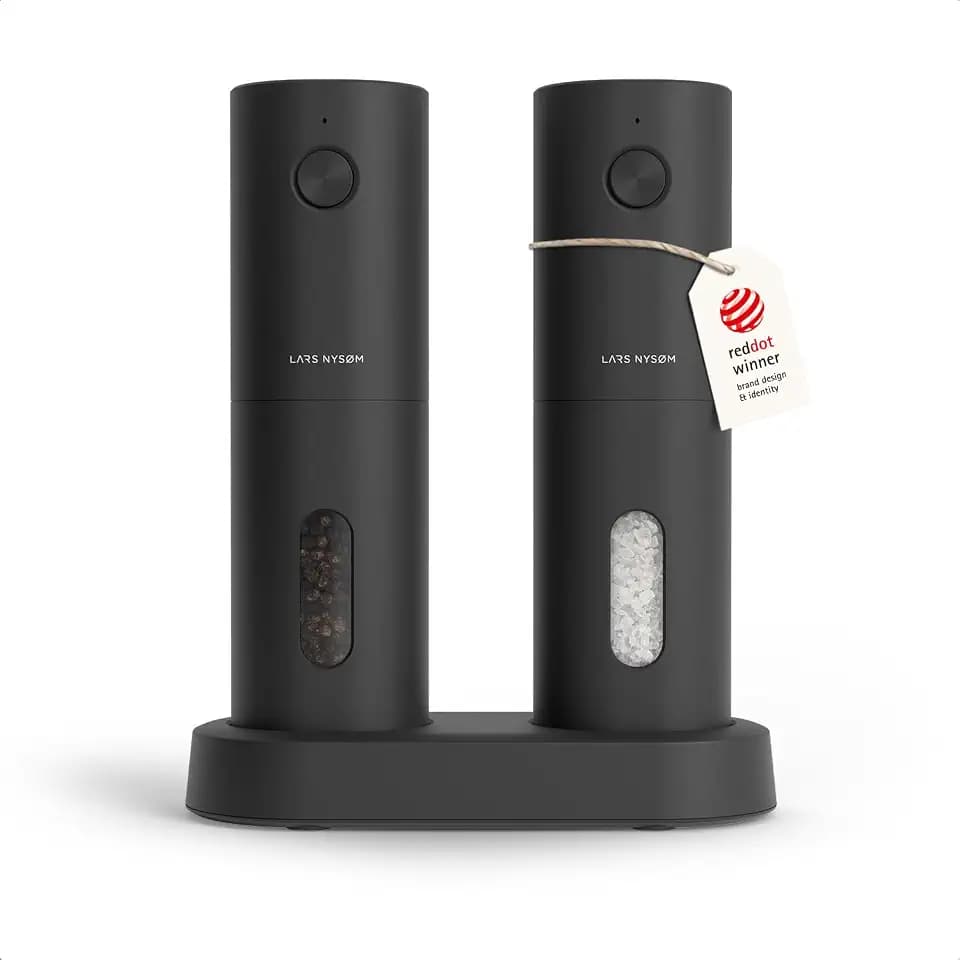 LARS NYSØM Electric Salt and Pepper Grinder Set - Salt and Pepper Mill Set