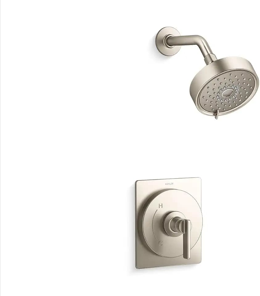 Kohler KTS35916-4Y-BN Castia by Studio McGee Shower Only Trim Package with 2.5 GPM Multi Function Shower Head with MasterClean Sprayface Vibrant Brushed Nickel