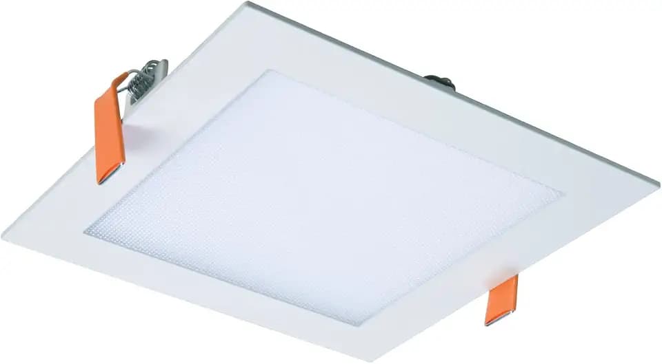 HALO HLB 6 in Square Canless Ultra-Thin LED Recessed Lighting Wafer Light, 900 Lumens, 5 Selectable Color Temperatures 2700K-5000K, Wet Rated, Energy Star Certified for Ceiling and Shower