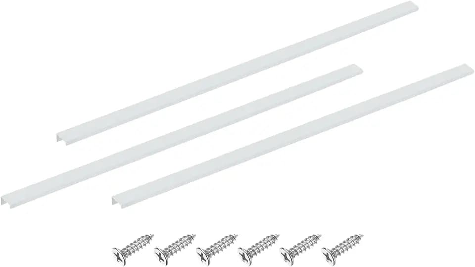 uxcell 800mm/31.5" Cabinet Finger Edge Pull Aluminum Alloy, White