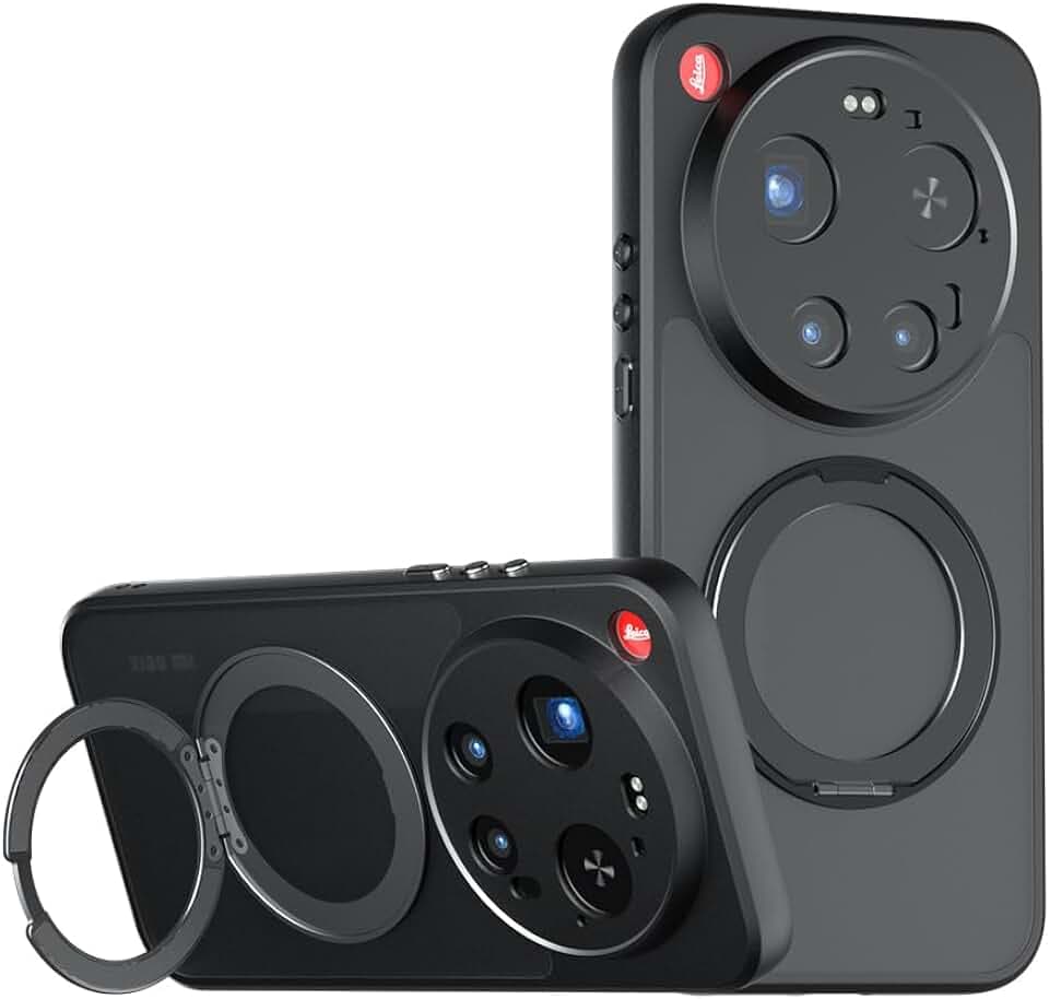 FTRONGRT Hülle kompatibel mit Xiaomi 17 Ultra (360° Langlebig Ständer für Magnetisch) Integrierter Magnetring, Vollständiger Kameraschutz, Stoßfeste Schutzhülle.Schwarz