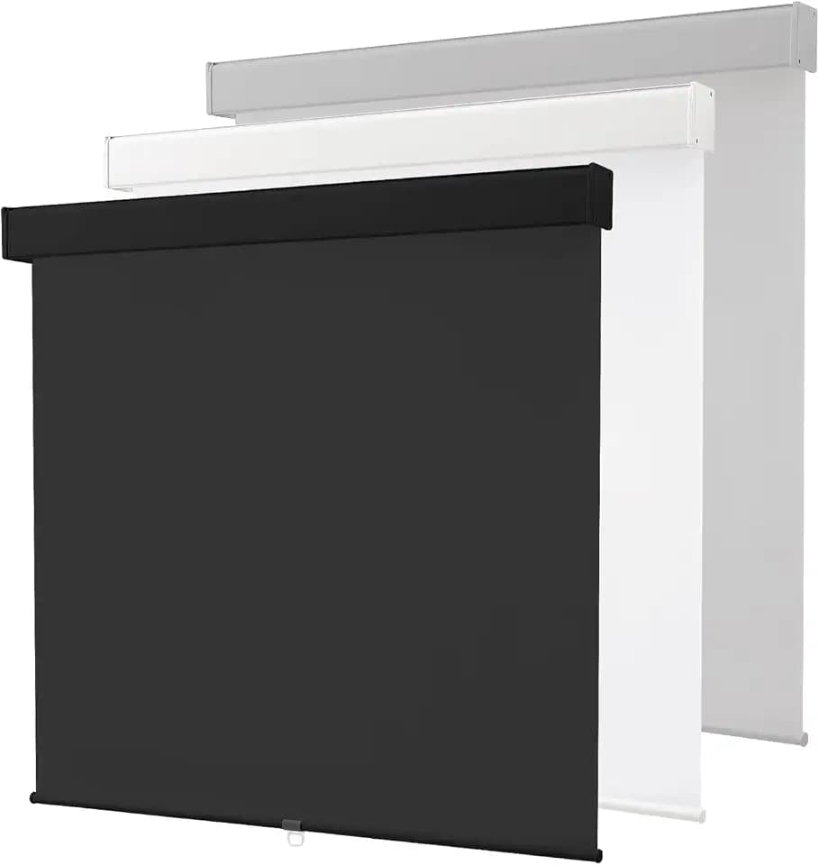 Anpark Cordless Roller Window Shades,100% Black Out Shade for Windows,Thermal Insulated UV Protection Window Blinds,Door Blinds,Blackout Window Shades Pull Down for Home,Office,24" W x 72" H, Black