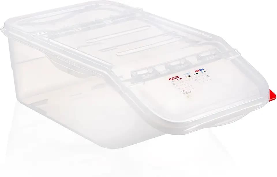 Araven Ingredient Bin, Storage Container for Large Quantity Ingredients, Use in Commercial or Home Kitchen, 6 Gallons, 6 Count, White