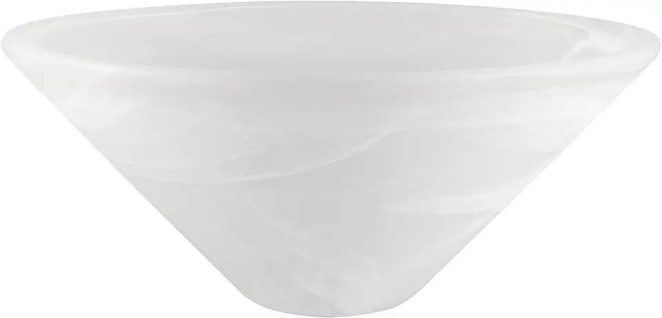 Aspen Creative 25302-64-1, Alabaster Glass Shade for Medium Base Socket Torchiere Lamp, Swag Lamp,Pendant, Island Fixture, 11-7/8" Diameter x 5-1/8" Height