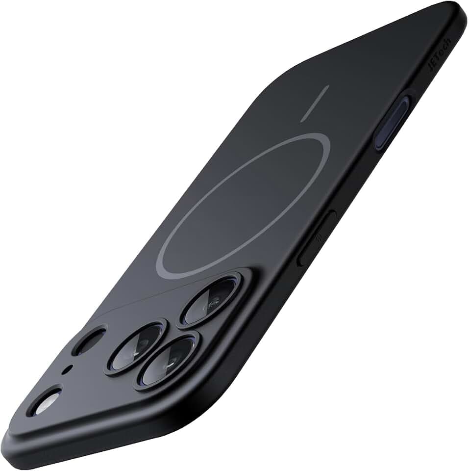 JETech Magnetische Dünn Hülle für iPhone 17 Pro, Schwarz