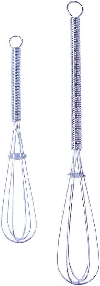 Mini Whisks Set of 2, Tiny Whisk for Whisking, Beating, Mixing Sauces