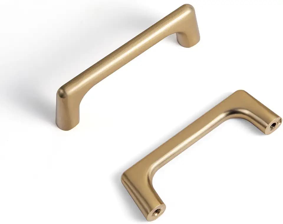 Goo-Ki Champagne Bronze Cabinet Pulls with 3'' Hole Centers, Modern Style Zinc Alloy Cabinet Handles for Dresser,Wardrobe,Cupboard- 12 Pack……