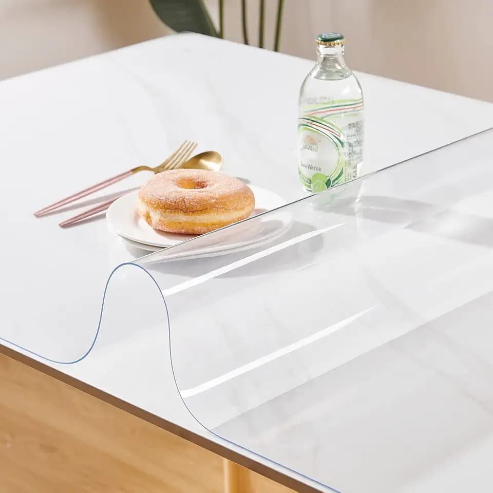 Clear Table Cover Protector 28 x 60 Inch, 1.5mm Vinyl Desk Cover