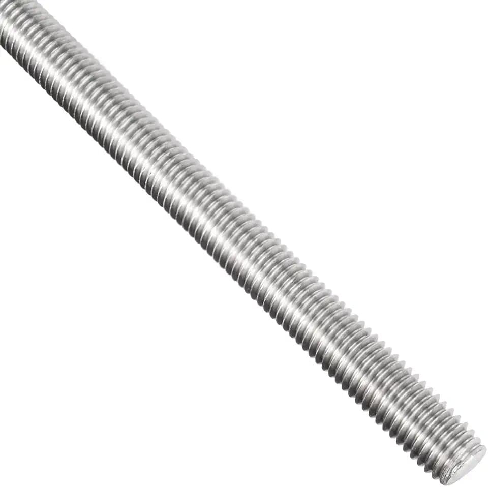 sourcing map M10 x 500mm Vollgewindestange Gewindestange Gewindebolzen Gewindestab 304 Edelstahl Rechthandsgewinde Silberton
