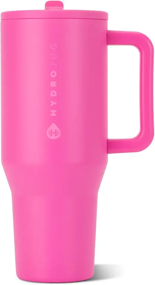 HydroJug Traveler 40oz, Insulated Tumbler with Handle & Straw, Razzle