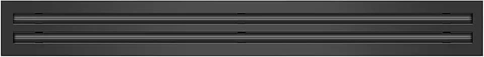 BUILDMART - 36" Linear Slot Diffuser - (2 Slot) Double Slot - Black Decorative Aluminum Air Vent - Heating and Cooling Modern AC Vent Cover for Ceiling, Walls & Floors - Texas Buildmart