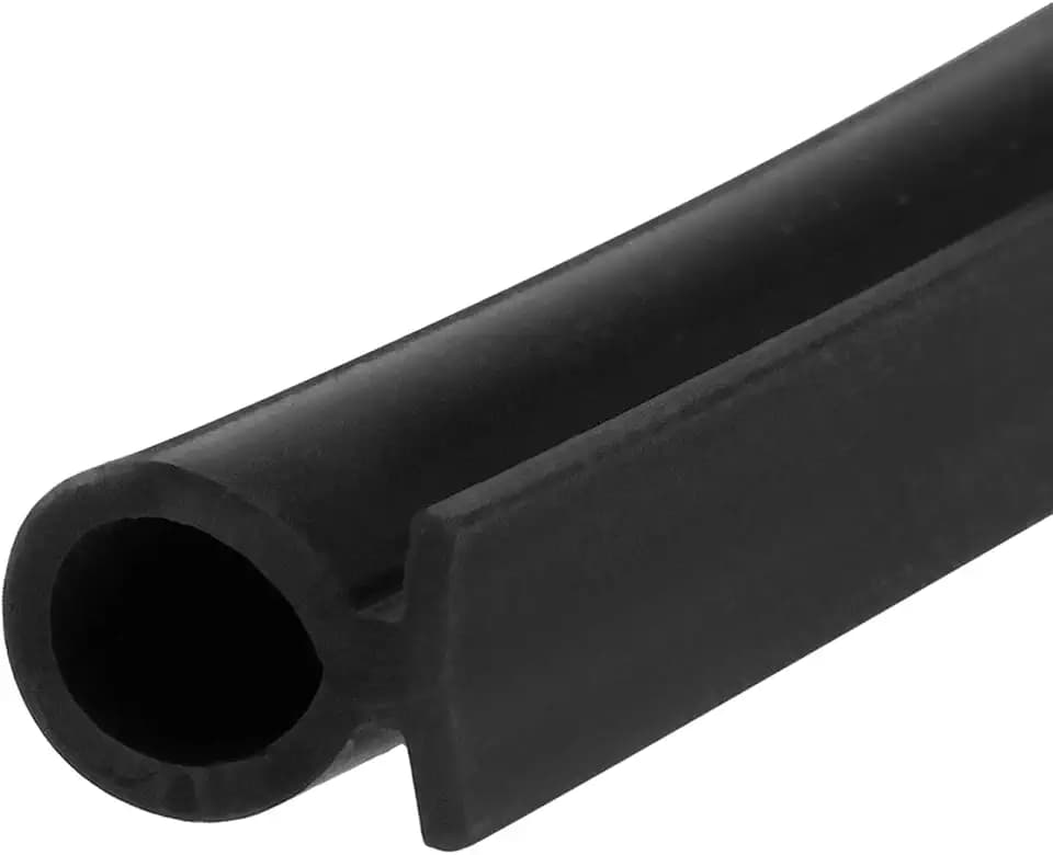 METALLIXITY Bulb Type Window Weatherstrip 7mmx5Meter Silicone Fit 6mm Black
