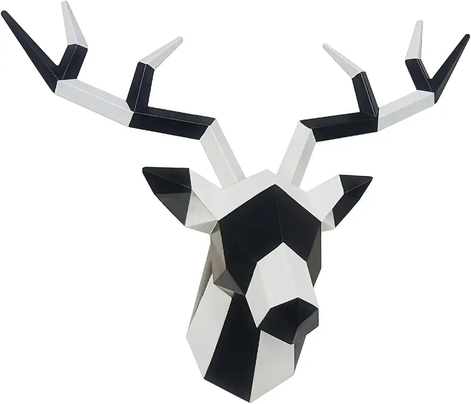 Deer Head Wall Decor Faux Resin Taxidermy Animal Sculpture Home Decor