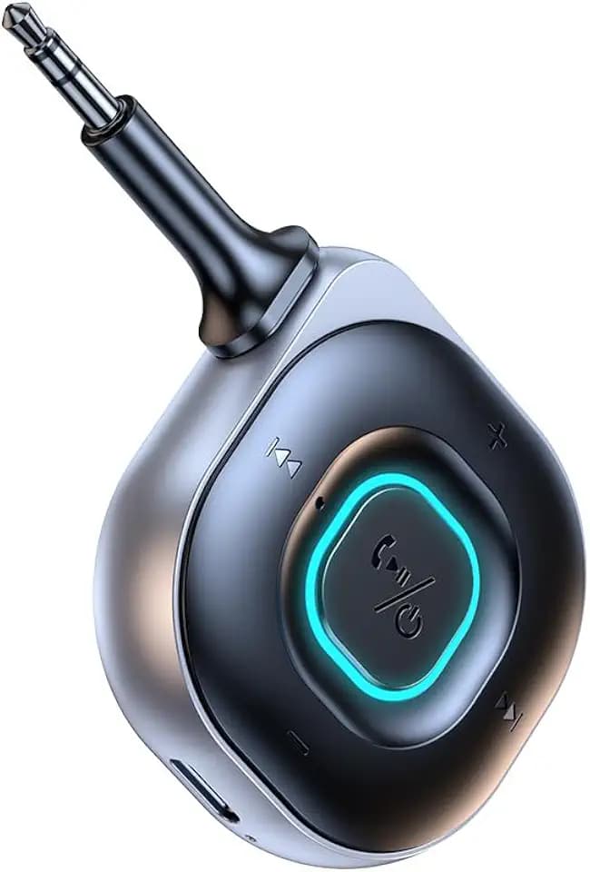 Bluetooth 5.3 Adapter Auto, Aux Bluetooth Adapter Klinke 3.5mm, Hi-Fi Stereo Musik KFZ Bluetooth Empfänger für Auto, Zuhause, Kopfhörer und Lautsprecher