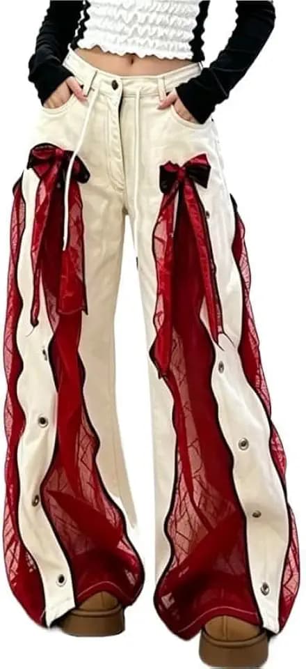 Y2K Low Rise Stretchy Flare Jeans Side Lace Up