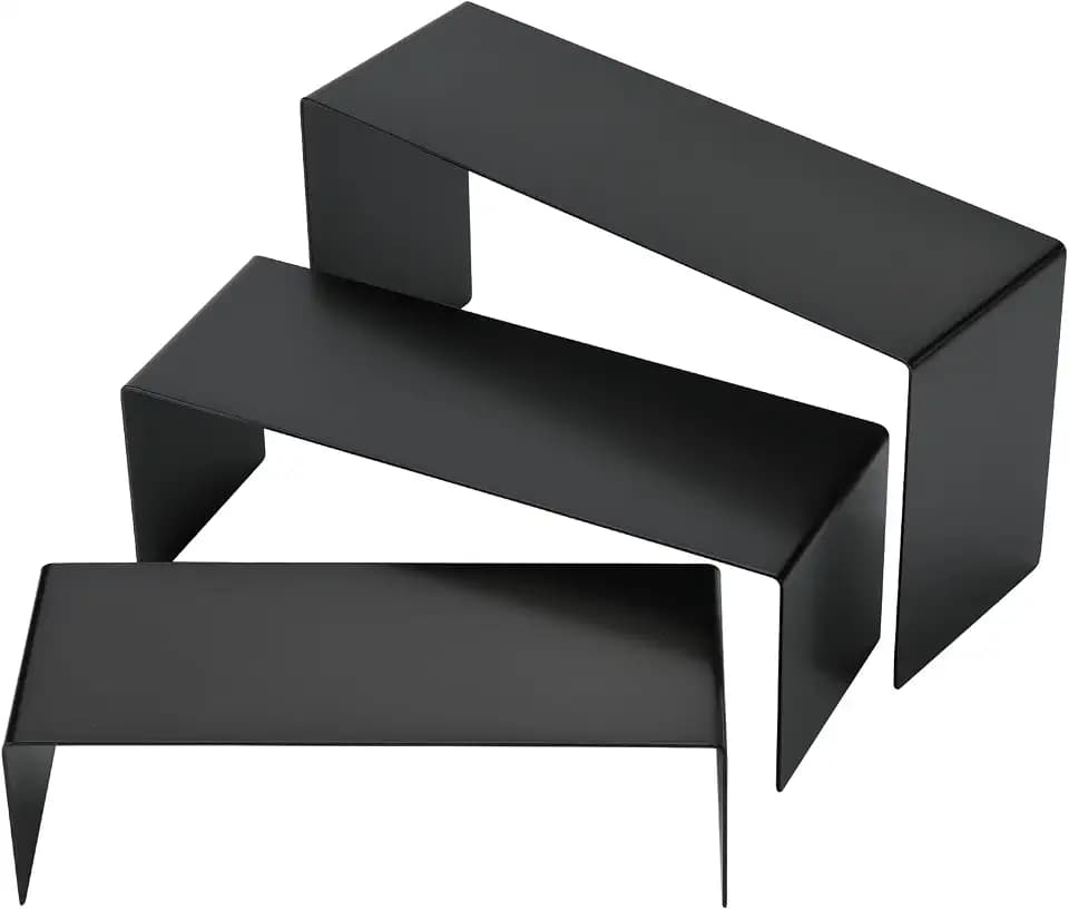 Purse Display Stand, Handbag Display Stand, Black Stainless Steel Display Risers, Showcase Stand, Product Stand Set,Display racks for items such as bags and shoes