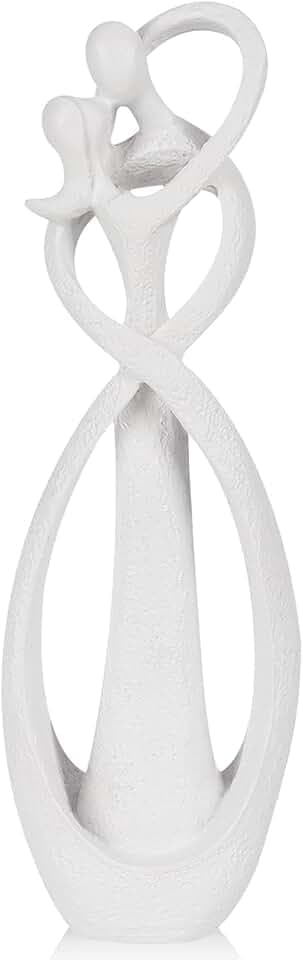 Trycooling Kissing Lovers Statue Abstract Sculpture, White, Large