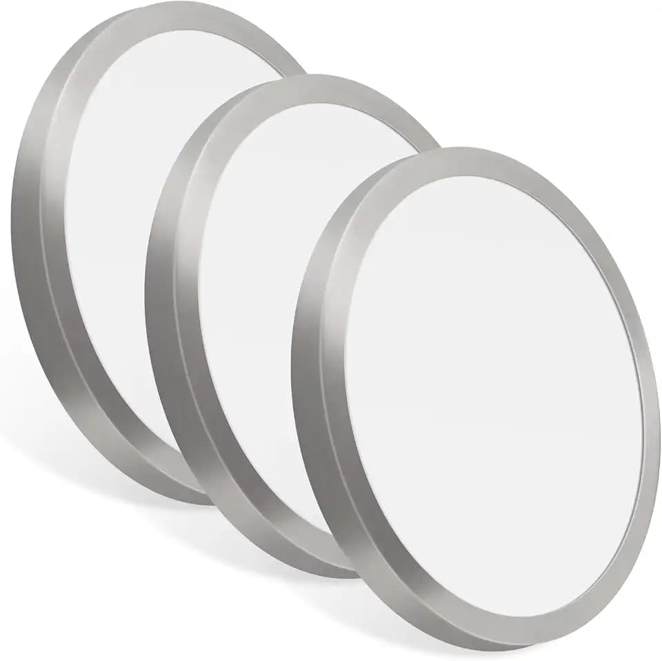 Energetic 5CCT Flush Mount Ceiling Light Fixtures, 26W LED Ceiling Lights for Bedroom, Kitchen, Bathroom, Hallway, 2700/3000/3500/4000/5000K, Super Slim, 11 Inch, Brushed Nickel Metal Ring, 3 Pack