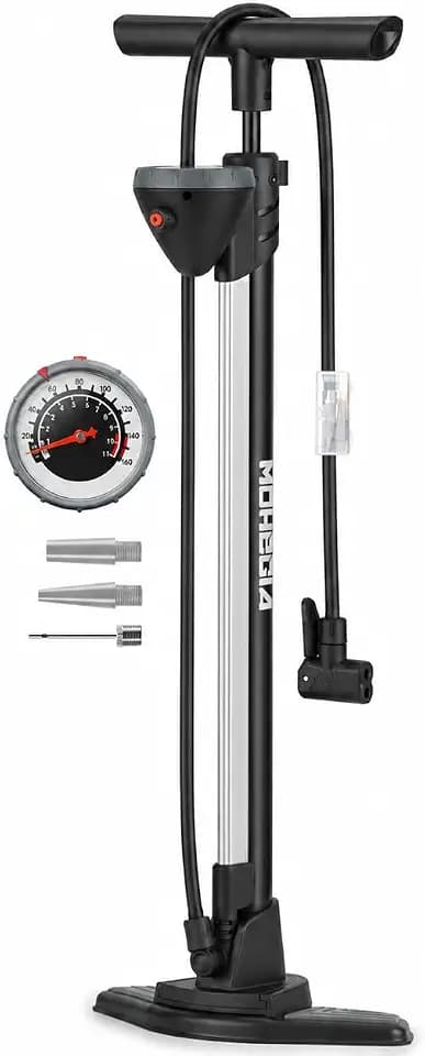 MOHEGIA Bike Floor Pump,Fits Schrader and Presta Valve,160 Psi Max