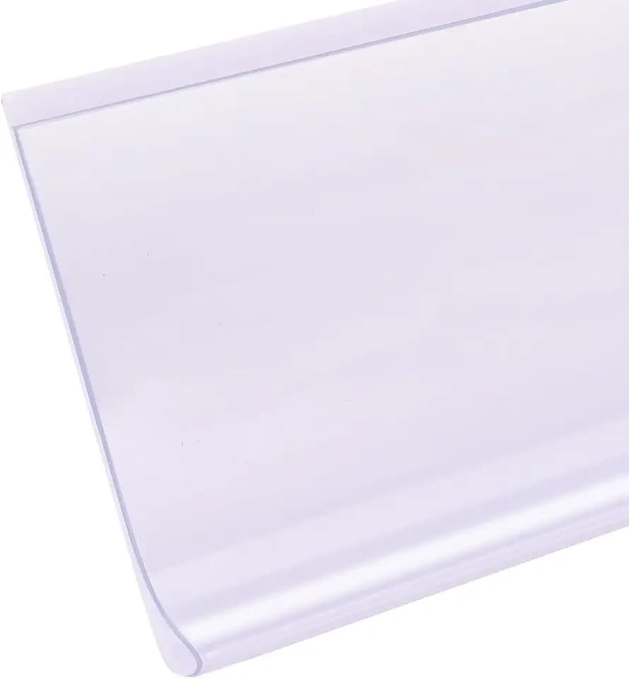 Shelf Label Strips 48" 100 Pack Self Adhesive 1.25”H Price Tag Holders, Clear