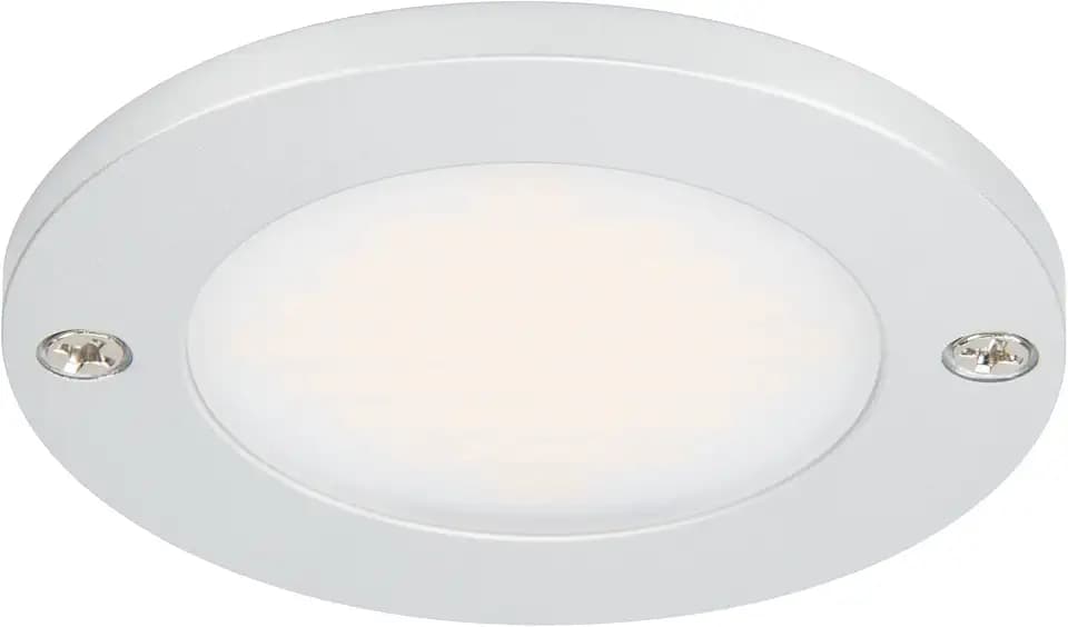 Armacost Lighting Disc Low Profile Under Cabinet LED Puck Light, Matte Silver 3000K 222415